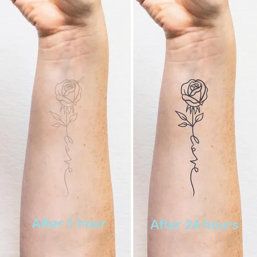 Miniatura 2 de Tattoo Tech, tatuajes temporales de larga duración, duran 1-2 semanas, impermeable, tatuaje semipermanente, aspecto realista, sin adhesivo, sin