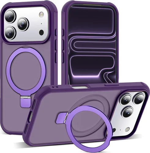 Miniatura 83 de SKYLMW – Funda compatible con iPhone 12 Pro Max y iPhone 13 Pro Max con soporte magnético invisible tipo anillo, fundas translúcidas para teléfonos