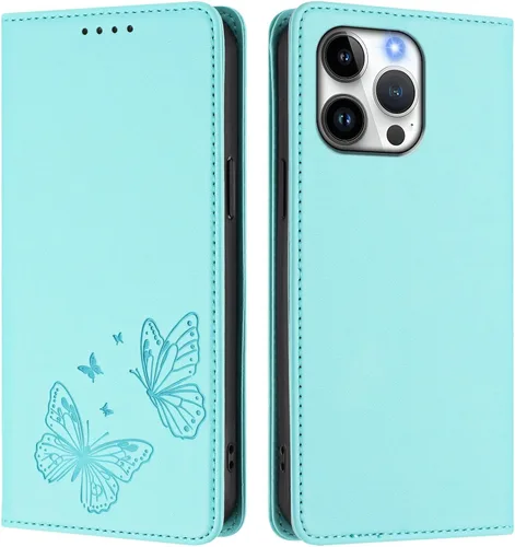 Miniatura 43 de Butterfly Embossed Leather Wallet Flip Case for Motorola Moto E22i 4G, Magnetic Closure, RFID Blocking Cover, Card Holder Black.