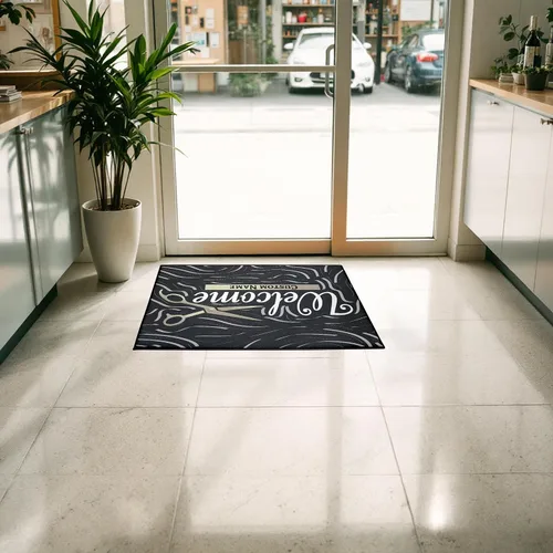 Miniatura 9 de VictoryStore Tapete de bienvenida personalizado para peluquería – Tapete de 24 x 36 pulgadas con logotipo – Alfombra de peluquería personalizada