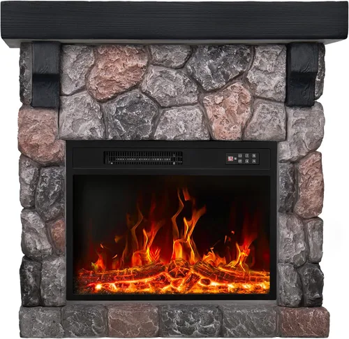 Miniatura 9 de BOSSIN Chimenea eléctrica de 36 pulgadas con repisa, inserto de chimenea eléctrica de 23 pulgadas, soporte de TV independiente con temporizador
