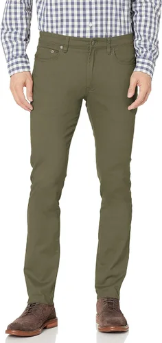 Miniatura 9 de Amazon Essentials - Pantalones ajustados para hombre, diseño de sarga elástica con 5 bolsillos