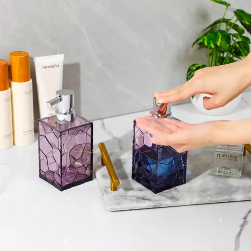 Miniatura 3 de Dispensador de jabón de manos, botellas de bomba de líquido de plástico acrílico transparente recargables dispensador de loción para decoración