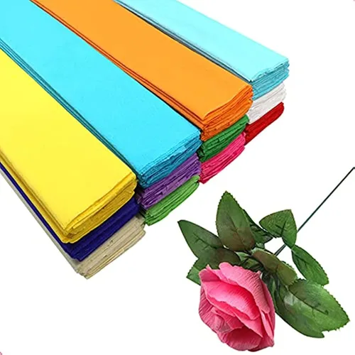Miniatura 4 de Pliegues de papel crepé (20 hojas), 20 pulgadas de ancho por 3.2 pies de largo, papel crepé mexicano, 21 colores surtidos (mezclado)