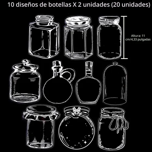 Miniatura 9 de emmoolife Juego de calcomanías de flores prensadas (380 piezas) con temática de flores secas, calcomanías florales botánicas para diarios