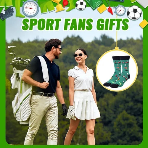 Miniatura 2 de HAPPYPOP Calcetines novedosos para hombre, calcetines de bolos de golf con bandera estadounidense, doctor, enfermera, optometría, música, regalos