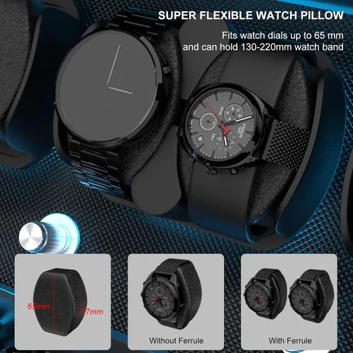 Miniatura 3 de Enrollador de reloj para relojes automáticos 68, bobinadoras automáticas con bloqueo con 4 almacenes de relojes adicionales, 4 modos de rotación