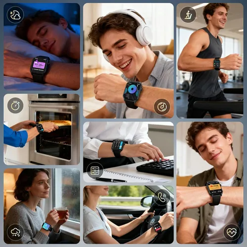 Miniatura 7 de Reloj inteligente para hombres, más de 120 modos deportivos con pantalla táctil HD de 1.83 pulgadas, monitor de sueño, impermeable IP67, llamada