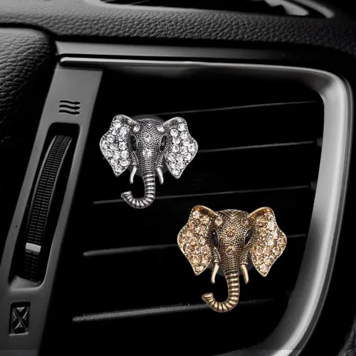ZOSTLAND Pinza decorativa dorada para ventilación de coche, ambientadores de aire para animales, ventilación de aire brillante para coche,