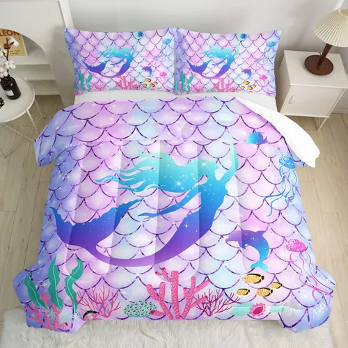Miniatura 41 de CVHOUSE - Juego de edredón de tortuga marina, juego de cama de tortuga marina oceánica para niños y adolescentes, juego de edredón de tortuga marina
