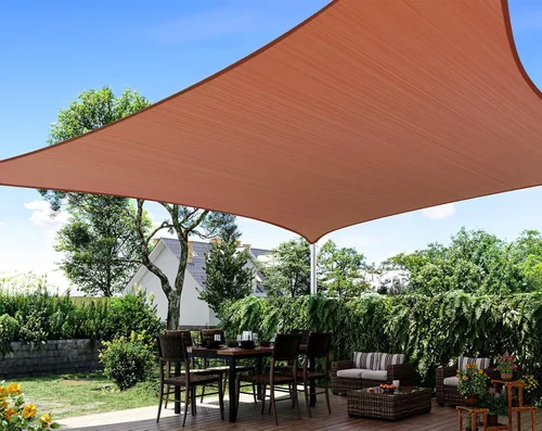 Miniatura 21 de Toldo Quictent de polietileno de alta densidad, 6.53 oz/m², rectangular, para exteriores, 98 % protección UV, kit de herramientas, sombra para patio
