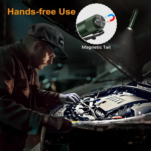 Miniatura 4 de VTIGER T1A Mini Linterna EDC de Bolsillo con Clip, 1300 Lúmenes Linterna Compacta AA Recargable LED Pequeña, Interruptor de Cola Súper Brillante