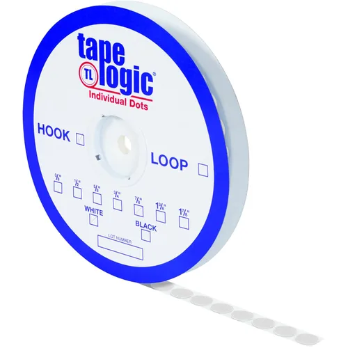 Miniatura 2 de Tape Logic 3/4 pulgadas de diámetro, puntos traseros adhesivos, gancho, negro, para aula, hogar y oficina, lazo se vende por separado (1 rollo)