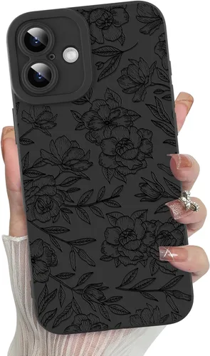 Miniatura 43 de MZELQ para iPhone 12 Pro Max, Funda de silicona con patrón floral de flores y girasoles, rosa, lindo, protección de cámara, funda suave y delgada