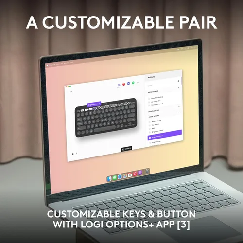 Miniatura 4 de Logitech Pebble 2 Combo para Mac, Teclado y Mouse Inalámbricos, Delgado, Silencioso y Portátil, Personalizable, Mouse y Teclado Bluetooth, Azul tonal
