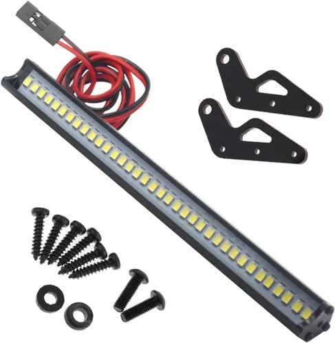 Miniatura 4 de ShareGoo Lámpara de techo de metal superbrillante de 36 luces LED compatibles con Traxxas TRX-4 90046 D90 Axial SCX10 1/10 RC Crawler, 5.9 pulgadas