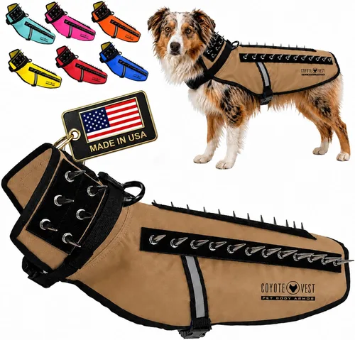 Miniatura 33 de CoyoteVest Chaleco Protector de Arnés para Perro, Accesorios Reflectantes para Perro con Picos para Proteger a tu Mascota de Ataques de Rapaces