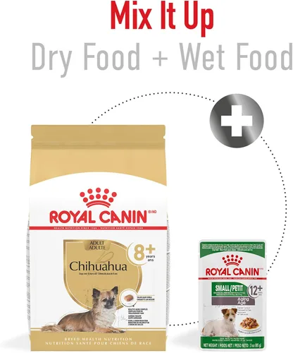 Miniatura 4 de Royal Canin Chihuahua Adulto 8+ Alimento deshidratado específico para raza para perros mayores, bolsa de 1.13 kg
