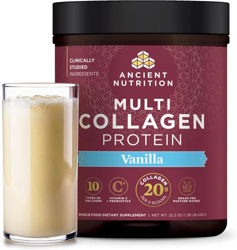 Miniatura 21 de Ancient Nutrition - Péptidos de colágeno en polvo, proteína multi-colágeno, para mujeres y hombres, con vitamina C, probióticos, colágeno