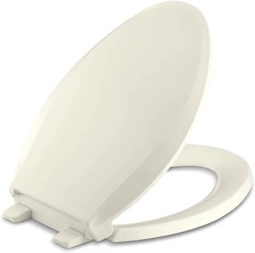Miniatura 24 de KOHLER 4636-RL-0 Cachet ReadyLatch - Asiento de inodoro alargado con cierre lento, asiento de inodoro de cierre suave con tapa silenciosa, topes