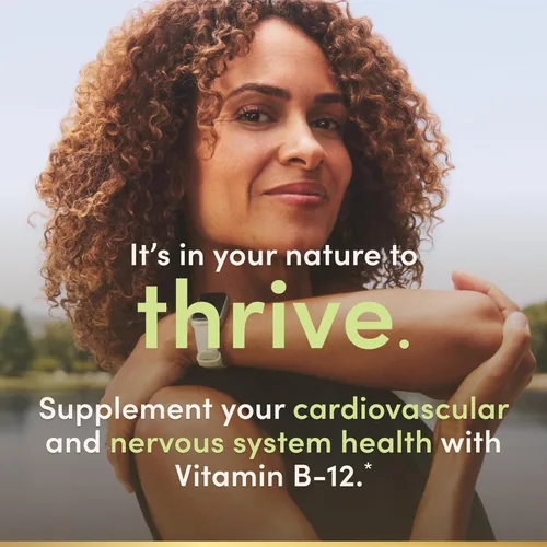 Miniatura 4 de Nature's Bounty Vitamina B12, apoya el metabolismo energético y la salud del sistema nervioso, 500mcg, 100 tabletas de disolución rápida