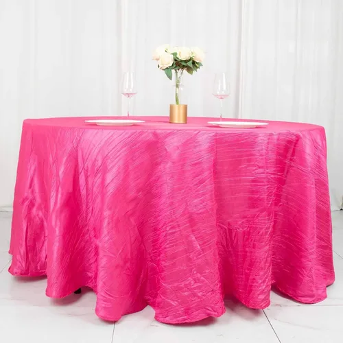 Miniatura 7 de Tableclothsfactory Mantel rectangular de tafetán arrugado de acordeón azul polvoriento, de 60 x 102 pulgadas, perfecto para ceremonias de boda