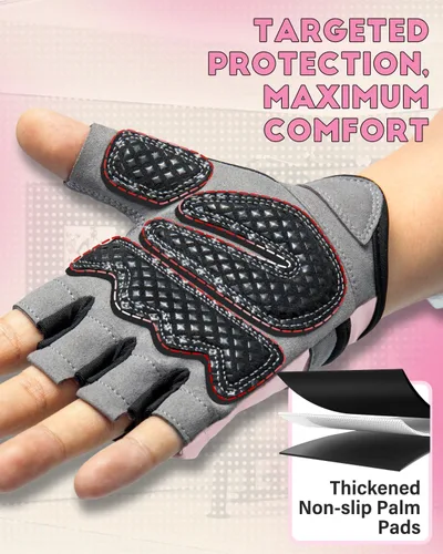 Miniatura 3 de VINSGUIR Guantes de entrenamiento para hombres y mujeres, guantes de levantamiento de pesas con excelente agarre, guantes de gimnasio ligeros