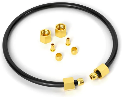 Miniatura 14 de GASHER Kit de tubo descargador de compresor de aire de 15 pulgadas, contiene casquillos de manga de 1/2 pulgada, inserto de compresión y tuerca