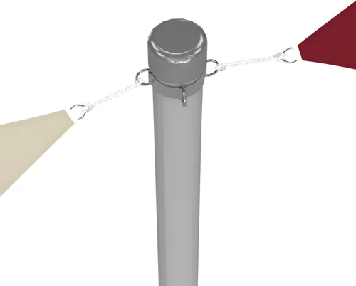 Miniatura 5 de SunnyRoyal Accesorio de poste de vela para toldo, abrazadera de anillo en D para poste de vela y postes de soporte de toldo, accesorio de hardware