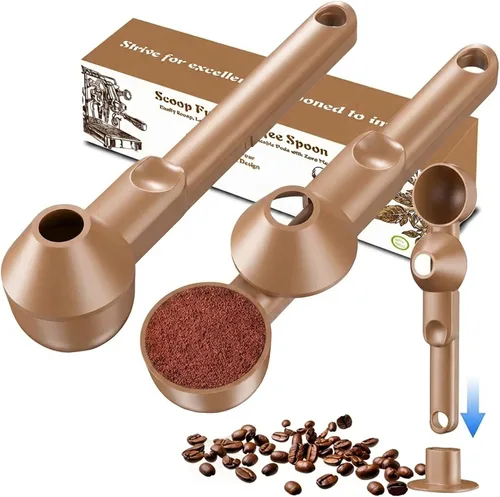 Miniatura 12 de Cuchara de café con embudo para café molido, proteína en polvo y té, para recarga reutilizable de taza K, 2 cucharadas sin desorden, diseño de Negro