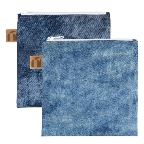 Miniatura 9 de Bumkins Bolsas de aperitivos reutilizables, para el almuerzo escolar de niños y para adultos, tela lavable, bolsa de tela impermeable