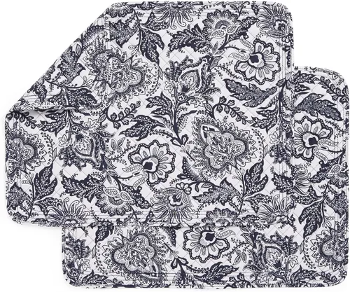Vera Bradley Juego de 2 manteles individuales reversibles de algodón Java Navy & White - Algodón reciclado