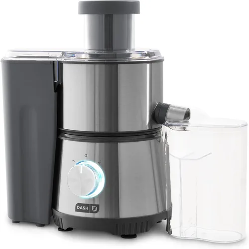 Dash Exprimidor centrífugo, extractor eléctrico de jugo de 2 velocidades de 350 W para frutas y verduras, fácil de limpiar, máquina de exprimir Gris