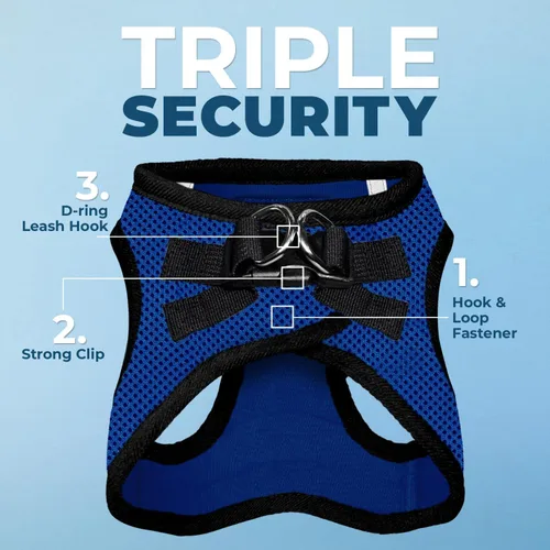 Miniatura 99 de Best Pet Supplies Voyager Step-in Air Arnés – Malla para todo clima, reflectante, arnés antitirones para perros y gatos, seguro con cierre de gancho