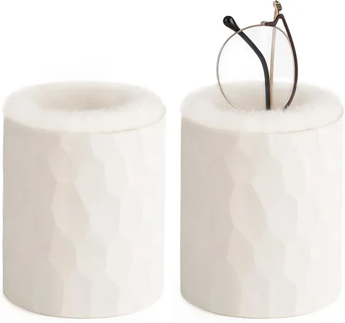 Miniatura 10 de Mkono Soporte para anteojos con forro de felpa, funda protectora para lentes, soporte antiarañazos, organizador de almacenamiento para anteojos