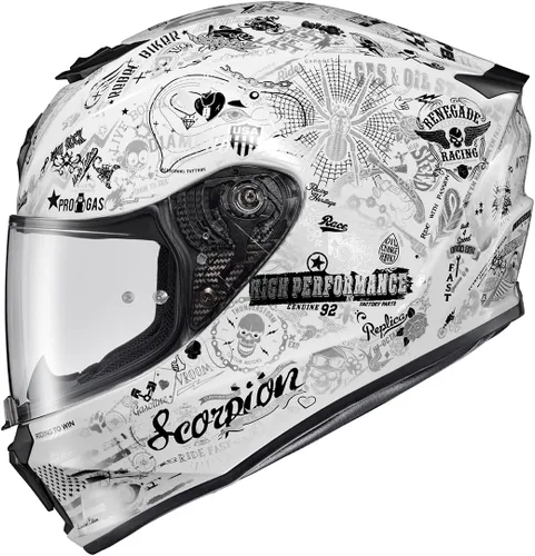 Miniatura 9 de ScorpionEXO R330 - Casco de motocicleta de cara completa con Pinlock Ready Shield Bluetooth con bolsillos para altavoces DOT ECE aprobado Bendr