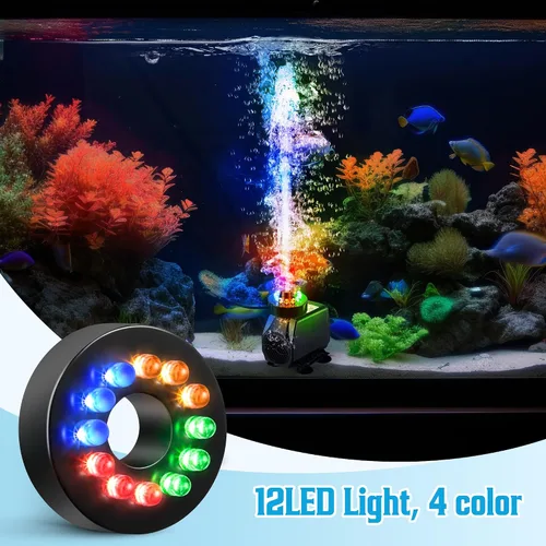 Miniatura 4 de Bomba de agua sumergible de 45 W 2700 l/h para fuente con luz, elevación de 8.86 pies, bomba de fuente ultra silenciosa con 3 boquillas