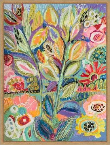 Miniatura 9 de Amanti Art Lienzo enmarcado para pared, 24 x 18 pulgadas, jardín de fantasía II, por Karen Fields, lienzo enmarcado para pared, arte abstracto