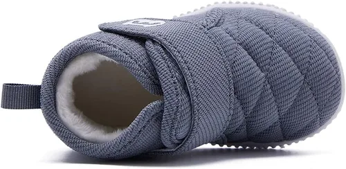 Miniatura 59 de BMCiTYBM Botas de nieve de invierno para bebés y niños pequeños, de piel sintética, cálidas, antideslizantes, zapatos para primeros pasos