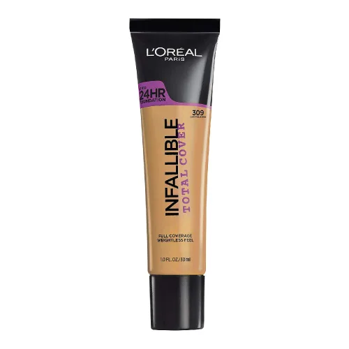 Miniatura 15 de L'Oreal Paris cosméticos base infalible de cubierta total, Tan clásiico Bronceado clásico 310