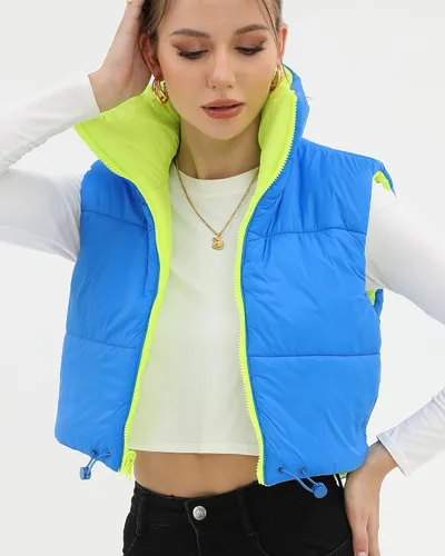 Miniatura 19 de Xeoxarel Chaleco acolchado corto con bolsillos para mujer (XS-XXL)