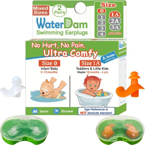 Miniatura 35 de WaterDam A-Series - Tapones de natación para los oídos, ultra cómodos, grandes, impermeables