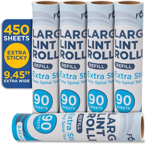 Recambios de rodillos quitapelusas – 9.45 pulgadas de ancho – Rodillos quitapelusas para pelo de mascotas recambios extra pegajosos – Ideal para