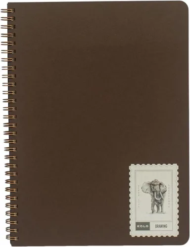 Kolo - Cuaderno de dibujo de 7 x 10 pulgadas, encuadernado en espiral, 100 libras/163 gsm, ideal para grafito y lápiz de colores