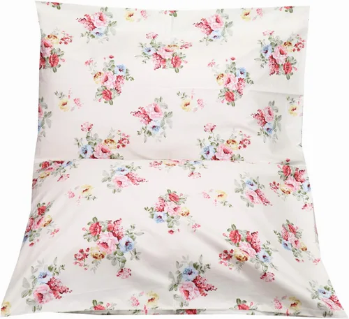 Miniatura 5 de Juego de 2 fundas de almohada de algodón azul suave, fundas de almohada de tamaño Queen con estampado floral con cierre de sobre, 20 x 30 pulgadas