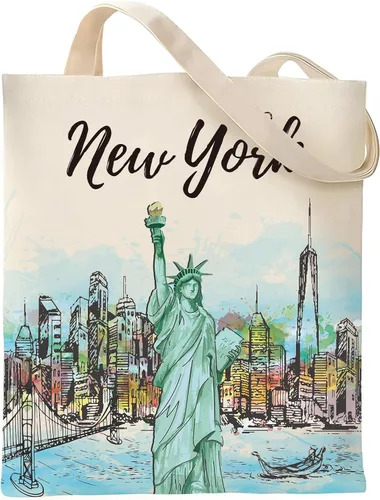 Miniatura 10 de Bolsa de Lona VeloKomo para Regalo - Divertidas Bolsas de Tela Reutilizables Vintage para Mujeres Amantes de las Compras y la Lectura