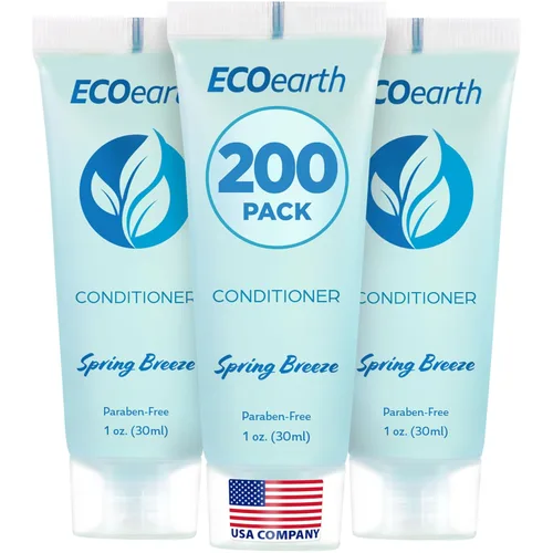 Miniatura 7 de EcoEarth - Acondicionador de tamaño de viaje - 1 fl oz, 100 PK, Spring Breeze - Deleite a sus huéspedes con un acondicionador de hotel revitalizante