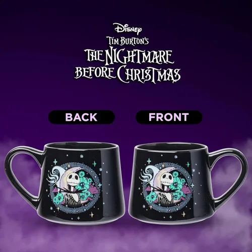Miniatura 2 de Silver Buffalo Disney Tim Burton's Nightmare Before Christmas Jack and Zero - Taza de cerámica cónica, 14 onzas Jack and Zero (14 onzas)