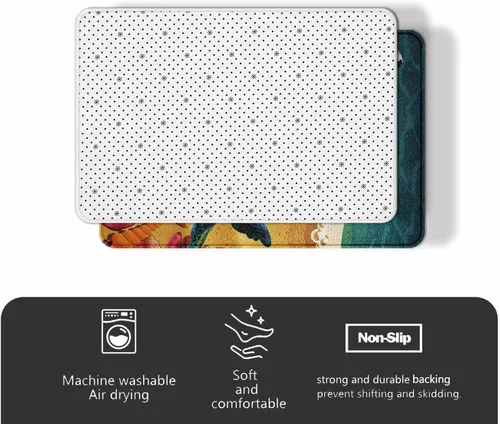 Miniatura 5 de Homewish Alfombra de baño con música de piano, notas musicales, para niños, niñas, niños, adolescentes, retro, graffiti, gris, dorado, lanudo