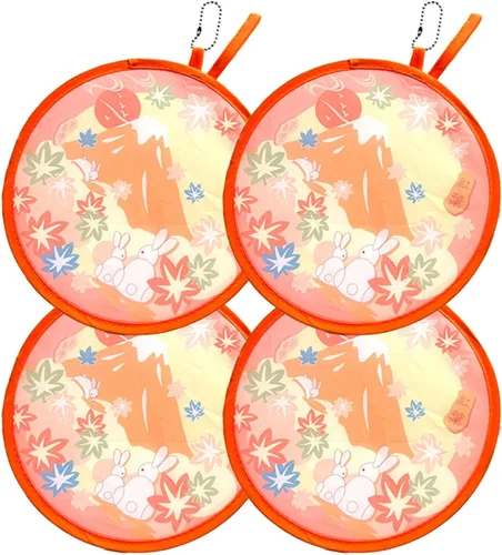 Miniatura 10 de MXY Ventilador plegable redondo plegable de mano para verano, ventilador de mano plegable portátil para uso diario, fiesta, boda, hogar, concierto